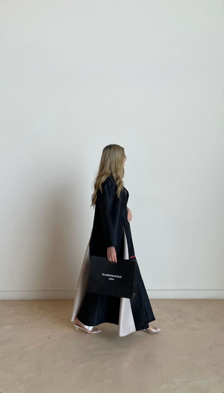 A stylish abaya crafted from luxurious satin fabric