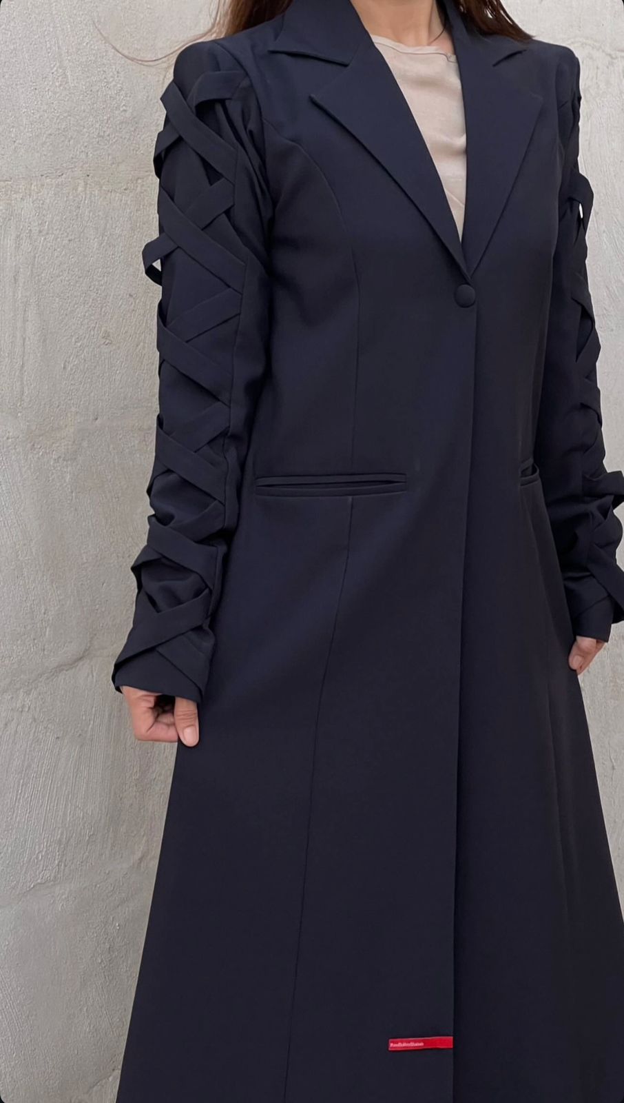 Blazer abaya cut - crepe fabric