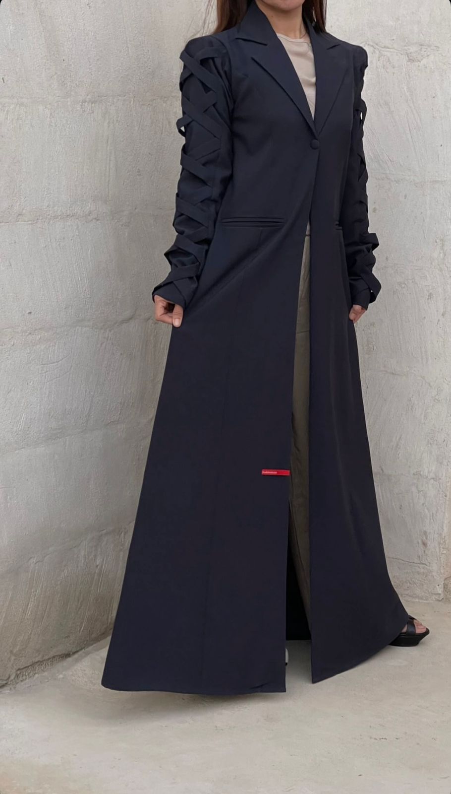 Blazer abaya cut - crepe fabric