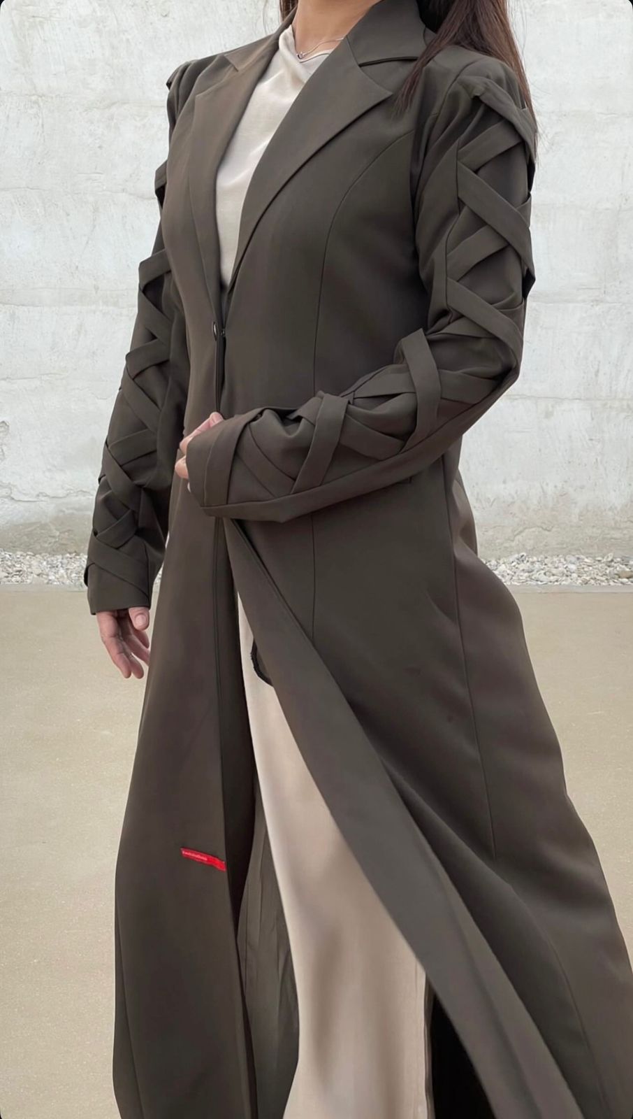 Blazer abaya cut - crepe fabric