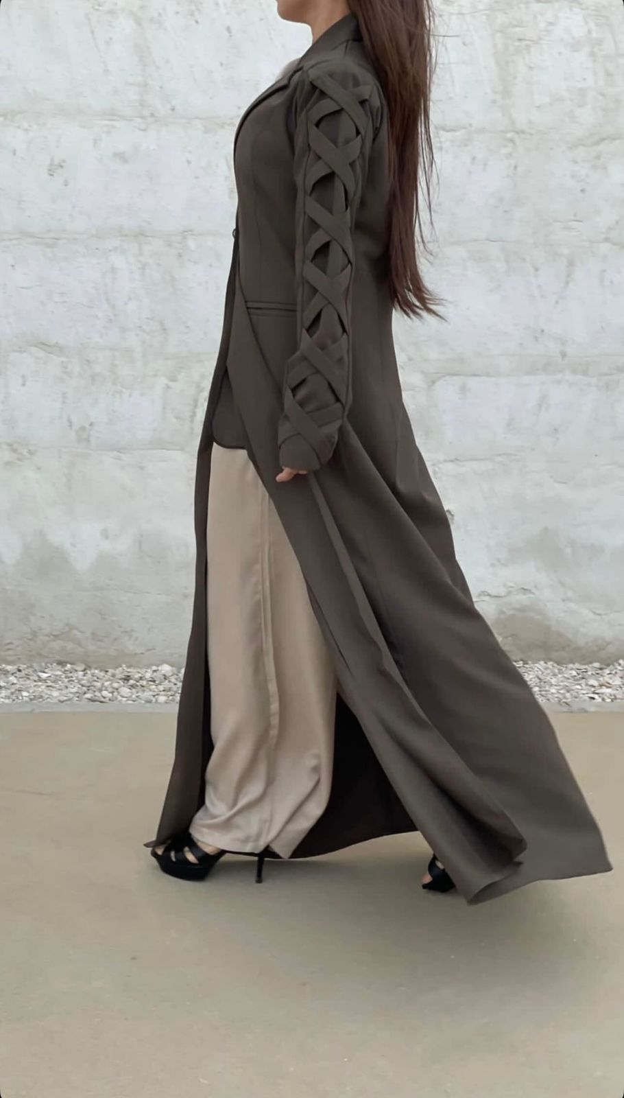 Blazer abaya cut - crepe fabric