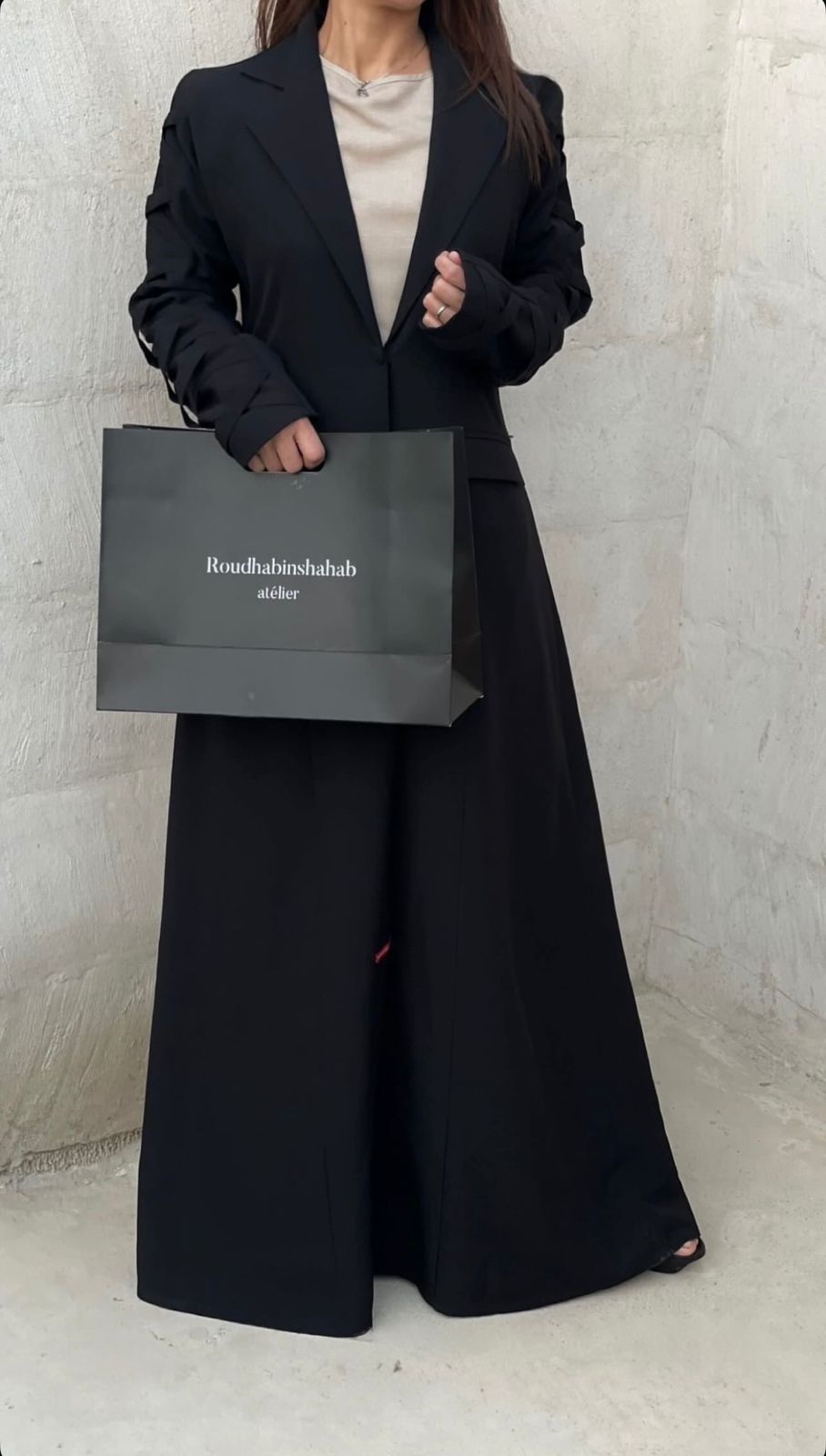 Blazer abaya cut - crepe fabric