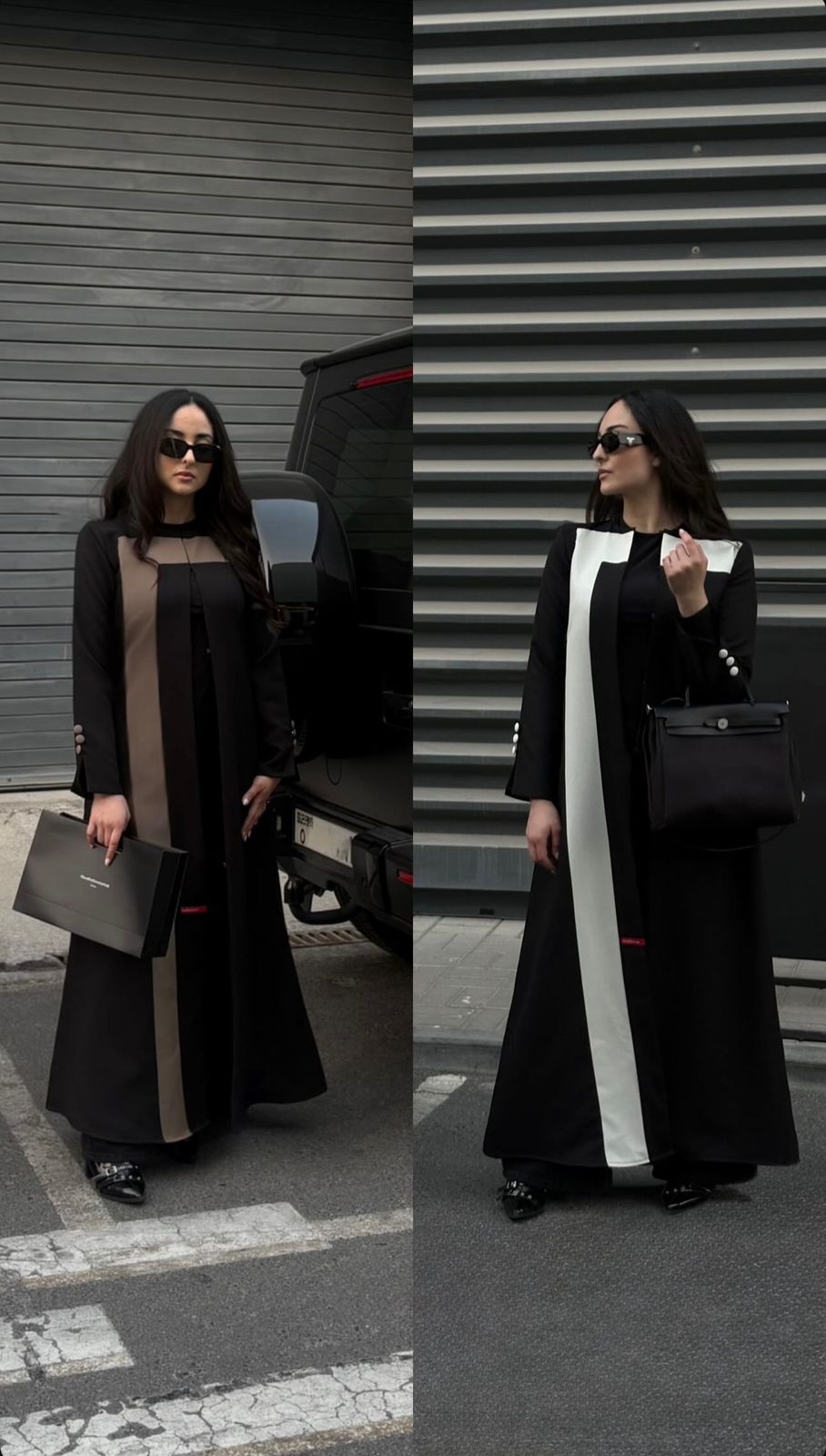 Black x off white color | Black x brown