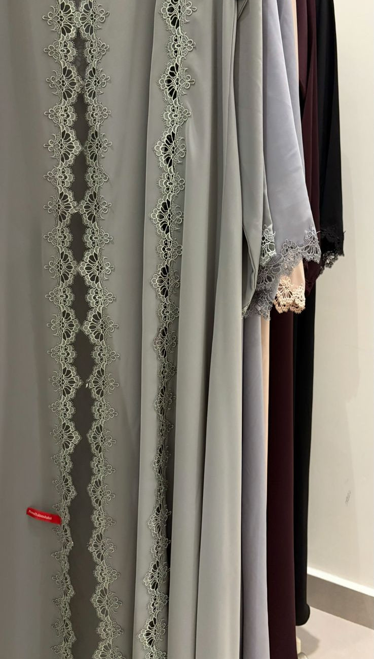 Lace abaya - nada fabric- mukhawar’s abaya -